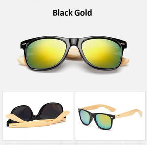 Retro Wood Sunglasses Women Mens Bamboo Sunglass Women Brand Design Classic Goggles Gold Mirror Sun Glasses Shades lunette oculo