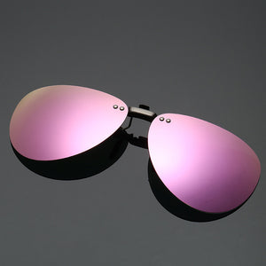 Mens Polarized Clip on Sunglasses Men Women Pilot Sun Glasses UV400 Clip Myopia Eyeglasses Night Driving Glasses ZB-82